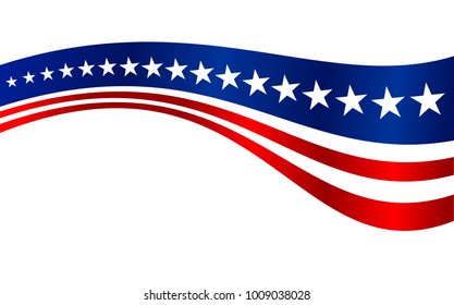US Flag Stripes Vector Graphic Background Design
