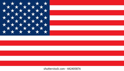 US Flag. Flag of the United States of America in vector format.