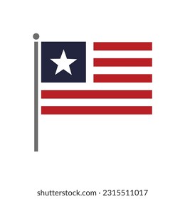 US flag vector . Flag clipart . Flag distressed. US badge vector American flag  4th July vector . eps