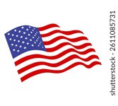 The US flag vector illustration 