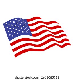 The US flag vector illustration 