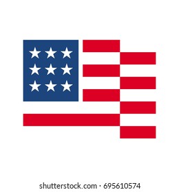 us flag vector logo