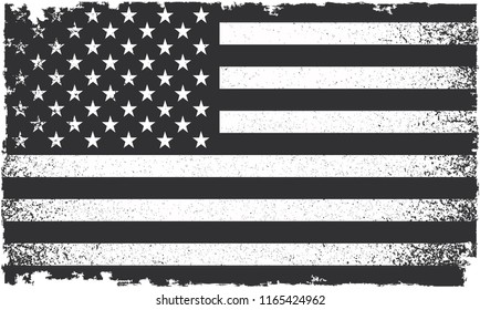 US Flag.Vector grunge USA flag.