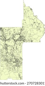 US Florida State Lake County Vector Census Block 2020 vector Tabulation (Census) Block