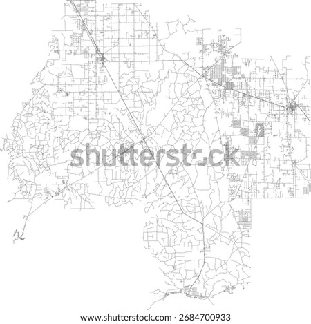 US Florida State Levy County Roads
