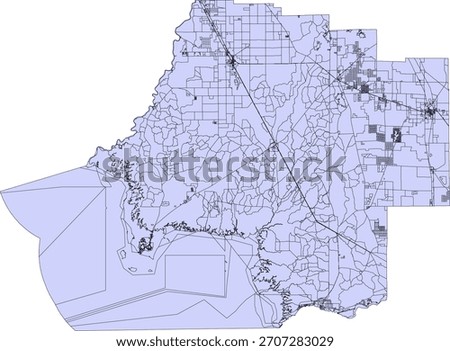 US Florida State Levy County Vector Census Block 2020 vector Tabulation (Census) Block