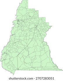 US Florida State Liberty County Vetor Census Block 2020 vetor Tabulação (Censo) Bloco
