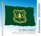 US Forest Service flag, United States of America, vector illustration