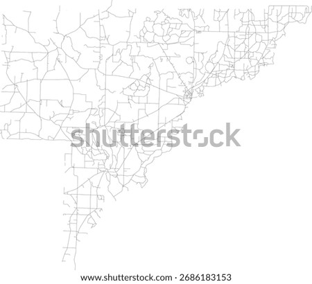US Georgia State Baker County Roads