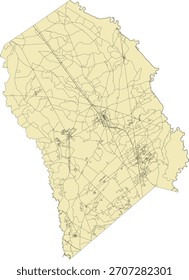 US Georgia State Effingham County Vector Census Block 2020 vector Tabulation (Census) Block