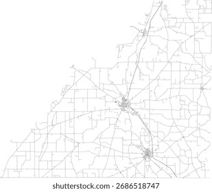 EUA Geórgia Estado Mitchell County Estradas