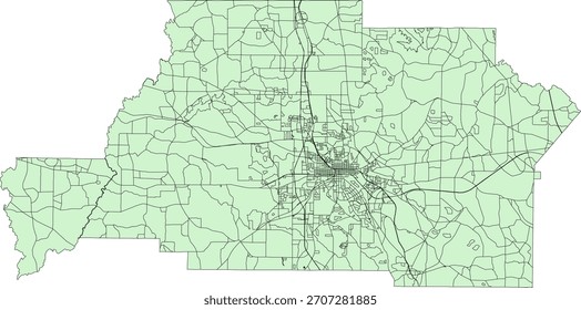 US Georgia State Spalding County Vector Census Block 2020 vector Tabulation (Census) Block