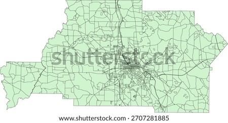US Georgia State Spalding County Vector Census Block 2020 vector Tabulation (Census) Block