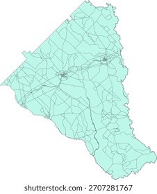 US Georgia State Wheeler County Vector Census Block 2020 vector Tabulation (Census) Block