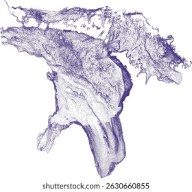 US Great Lakes bathymetry Lake Huron
