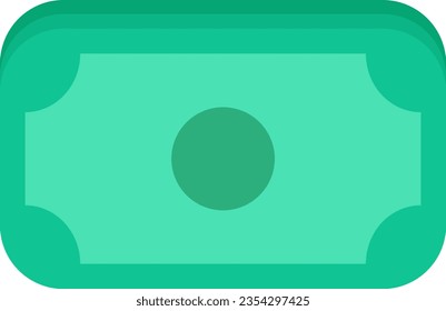 US green dollars, paper green banknotes bundle icon. Symbol of luxury wealth and prosperity. Cash, turnover finance banking. Simple flat vector isolated on white background