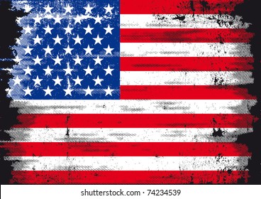 Us Grunge flag A used patriotic US Flag