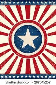 US grunge star. An american background with a big star and sunbeams for you