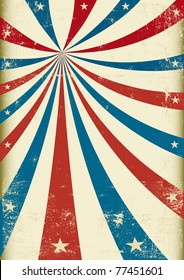 US grunge tricolor circus A patriotic circus background for a poster