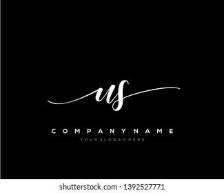 US handwriting initial  logo vector