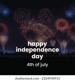 us happy independence day social media post design. vector poster of american independence day