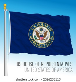 US House of Representatives official flag, United States of America, vector illustration