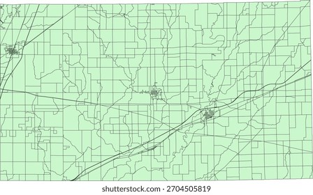 Bloque del censo de Vectores del condado de Cumberland del estado de Illinois Bloque de tabulación de Vectores (censo) de 2020
