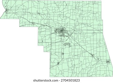 US Illinois State Morgan County Vektor Census Block 2020 Vektor Tabulation (Census) Block
