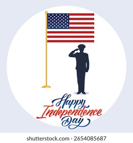 US Independence Day. 4 July. 4th July. Independence, National Day, Typographic Design, Creative Concept. Template for background, banner, poster, Advertising, Greeting card, postcard, flyer. July 4