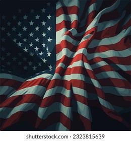 us independence day background, american flag vector background