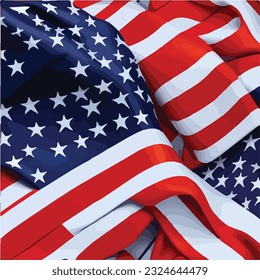 us independence day background vector. illustration of us american national flag.