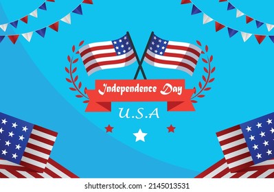 US Independence Day Celebration Beginning in the 18th century, on July 2, 1776, or 245 years ago, the Continental Congress designed the flag in this image.