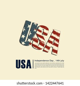 US independence day. element independence day united state of america. independence day of the united states on July 4th. USA. happy independence day. vector