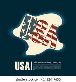 US independence day. element independence day united state of america. independence day of the united states on July 4th. USA. happy independence day. vector