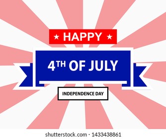 us independence day, fourth of july, vector illustration