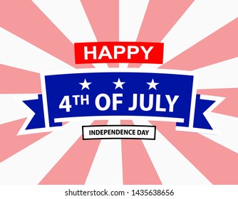 us independence day, fourth of july, vector illustration