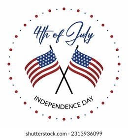 US Independence Day. Happy Independence day Vector. 4th of July United States Independence Day.