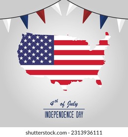 Día de la Independencia de Estados Unidos. Feliz Día de la Independencia, Vector. 4 de julio Día de la Independencia de Estados Unidos.