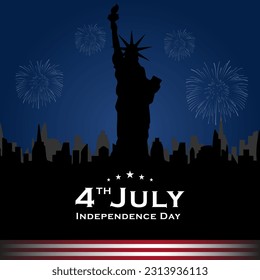 US Independence Day. Happy Independence day Vector. 4th of July United States Independence Day.