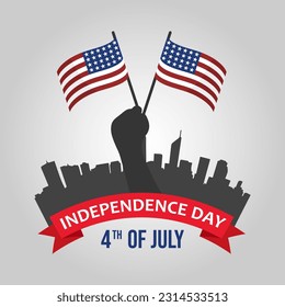 US Independence Day. Happy Independence day Vector. 4th of July United States Independence Day.