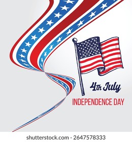 US Independence Day. Happy Independence day Vector. 4th of July United States Independence Day.
