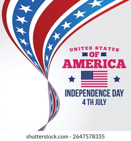 US Independence Day. Happy Independence day Vector. 4th of July United States Independence Day.
