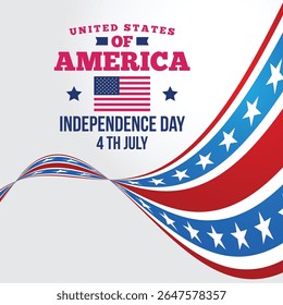 US Independence Day. Happy Independence day Vector. 4th of July United States Independence Day.
