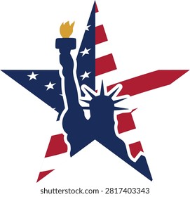 US Independence Day Illustration. Vector Isolated