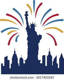 US Independence Day Illustration. Vector Isolated