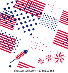  us independence day July 4.the pattern is seamless.
