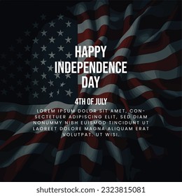 post en medios sociales del día de la independencia de estados unidos, afiche del día de la independencia estadounidense