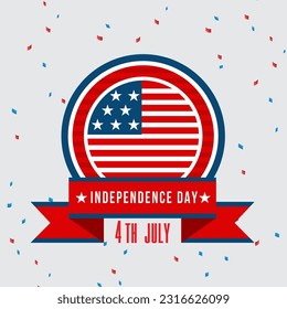 U.S independence day vector illustration. suitable for card or banner