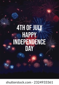 us independence day vector poster design. american independence day social media post