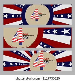 US Independent Day Vector Illustration. Suitable for greeting card, poster and banner.